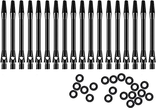 HERZWILD 18pcs Dart shafts schwarz blau Dartpfeil-Schäfte (Long Black shafts)