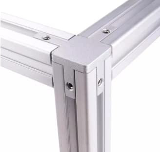 V-SLOT 20x verdeckte 3-seitige Innenbefestigung | farbneutral | zur Verbindung von Aluminiumprofilen | 40x40 x40 mm | 4 Montageschrauben | Kompatibel mit V-SLOT-Profilen