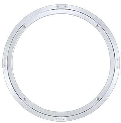 X1NGFU Heavy Duty Turntable Bearing,Aluminium Alloy Rotating Ball Bearing Turntable,Round Table Smooth 360 Degrees Swivel Plate,Anti-Skid Soft Rubber Pad,for Tabletop Glass (390mm(15in))
