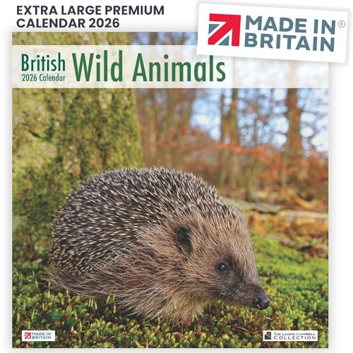 ALLTRADE Calendar 2026 British Wildlife 2026 Calendar UK Holidays Premium MADE IN BRITAIN® with 100% Solar Energy on FSC® paper Photos by LAURIE CAMPBELL Supports Carbon Capture with Tree Planting
