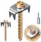 Insaga Lot de 50 clous de clôture réutilisables pour clôture métallique et clôture tissée, 50 clous de clôture avec fixation de fil pour une installation facile