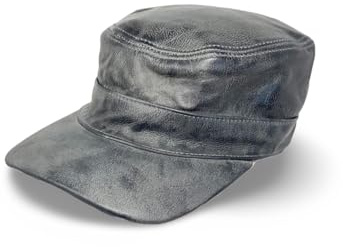 Albsales Cap Ledercap Herren Basecap Echt Leder Schildmütze Hut Schirmmütze Mütze