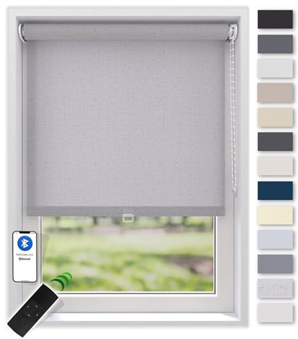 EFIXS Sonnenschutz Rollo, transparent, Breiten: 40-240, Höhe bis 275 cm, Hier 80 x 190 cm (BxH), Leinen, Blendschutz, Kettenzug, Springrollo, Motor