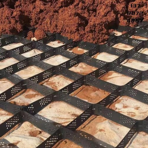 Stabilisateur de Gravier Grilles De Contrôle De La Boue Pour Les Chevaux, Grille De Sol En Gravier-5cm D'épaisseur Géogrille Pliable Et Expansible, Pavés Perméables Pour Allées(500cm x 1000cm (197in x