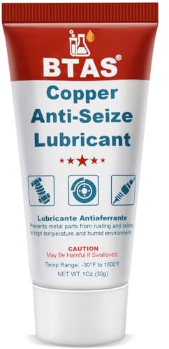 BTAS Copper Anti-Seize Compound Thread Lubricant Grease Never Antiseize High Temp for Spark Plug Bolts 1 oz 1Pcs