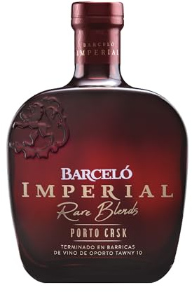 Ron Barceló, Imperial Porto Cask, Rum Ambrato, Invecchiato Naturalmente fino a 10 anni in Barrique di Rovere, 100% Succo di Canna da Zucchero, Gradazione 40% Vol - Bottiglia da 700 ml