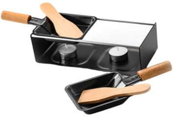 TOPBATHY High-Temperature Resistant Mini Grill Pan Wood Handle Cheese Melter No Candle Needed for Outdoor Picnic
