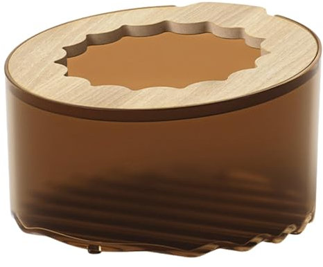 195g Kleintier-Sandbadebox - Hamster-Sandbad-Behälter, 14,5 x 9,3 cm Katzentoilette für Kleintiere, Hamster-Sandkasten, Badekasten, Katzentoilette, transparentes Deckeldesign für Zwerghamster, Rennmäu