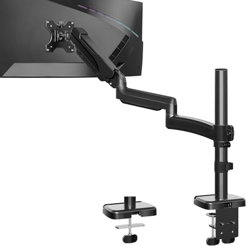 MOUNTUP 705mm Langarm Monitor Halterung für 13 bis 32 Zoll Bildschirme, Einzelner Monitorarm Ständer Hält bis zu 9 kg, Höhenverstellbare mit Neigen, Schwenken, Drehen, EU6021B