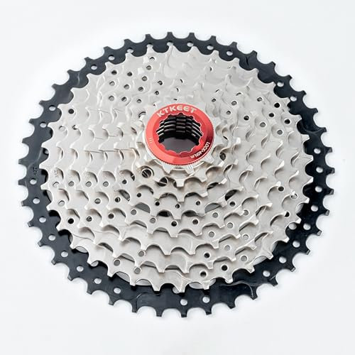 KTKEET 9-Gang-Kassette 11-30T/32T/34T/36T/40T/42T/46T/50T/Mountainbike/Rennrad-Kassette, 9-Gang-Fahrrad-Kassette, kompatibel mit Shimano Ultegra XT Sunrace Sram (11-42T)