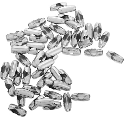 AUTSUPPL 50pcs Stainless Steel Ball Chain Connectors for Bracelet Making Jewelry Making Beads Kit Clasps