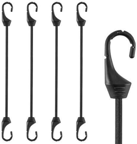 TaoTazon Spanngummi mit Haken 30 cm, Expander mit Haken 5 Stück, Multifunktional Hochbelastbare Planenspanner Gummispanner mit Haken für Banner Plakate Zelte