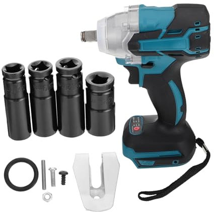SHINEOFI 1ensemble Set De Clé à Chocs Électrique Sans Fil Clé à Chocs Rechargeable Compatible Avec Batteries Et Outil Électrique à Couple Élevé Pour Travaux Intensifs