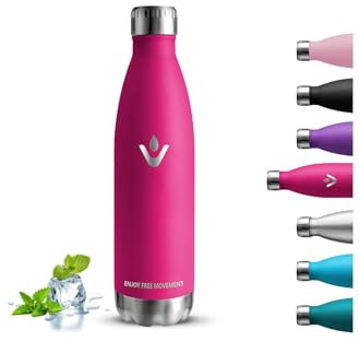 Gourde Isotherme, Gourde 750 ml, Sans BPA, 24h Froid & 12h Chaud, Anti Fuite, Bouteille Reutilisable, Acier Inoxydable 18/8, Bouteille d'eau pour Bureau, Voyage, Yoga, Camping