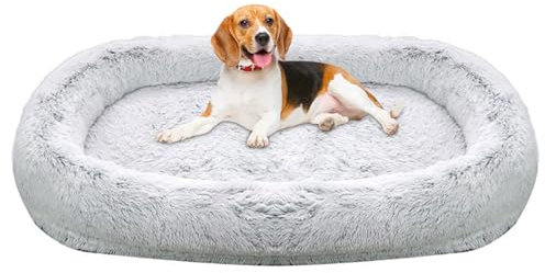 Generisch Haustierbetten für große Hunde, großes waschbares Hundebett | Wärme waschbarer Haustierkissen Innenkatzen Höhlen - Katzenschlafkissen Plüschkissen mit erhöhten Kanten für den Winter