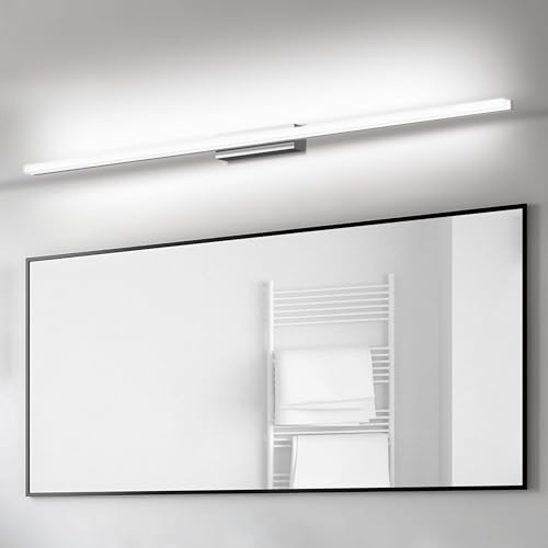 SUZNIU Lampe pour Miroir LED, 120cm Applique Salle de Bains, IP44 Blanc Froide 6000K Lampe Armoire Miroir, Applique Murale Intérieure Moderne lumière Luminaire Salle de Bain