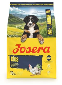 JOSERA Kids | 3 kg | Trockenfutter für Junge Hunde größerer Rassen | Junior MediMax | Huhn & Reis | Glutenfreies Premiumfutter zur Aufzucht & optimalen Versorgung von Welpen | Große Kroketten