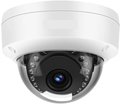 VEKELETE Caméra IP POE 8MP 4K antidéflagrante, détection faciale extérieure, dôme métallique H.265, vidéosurveillance de sécurité(2.8mm,4MP POE AI Camera)