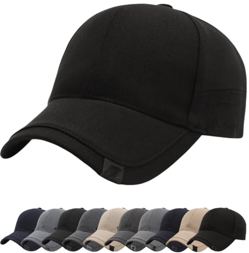 Gorra de Béisbol Invierno Hombre Plegables Sombrero de Invierno Gorra cadete Militar cálido Trampero piloto Sombreros Kent Visera esquí Caza Winter Cadet Trapper Hombre Cap