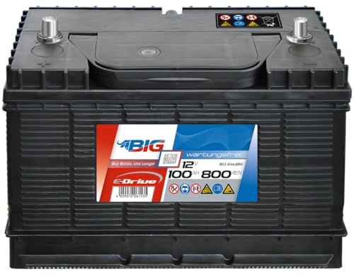 BIG E-Drive 60041 12V 100Ah 800A/EN Traktionsbatterie (1 - Standard Rundpol)