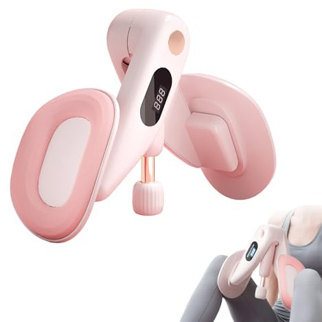 Ejercitador de Muslos y Suelo Pélvico para Mujeres Máquina de Ejercicio Interno de Piernas con Contador Digital Kegel Trainer Tonificador de Glúteos y Musculatura Abdominal para Casa