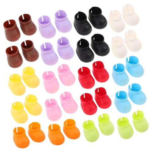 WEKAMOS 20 Paare Mini Stiefel Puppenschuhe Kunststoff Miniatur Schuhe für Puppenkleidung Zubehör und Langlebig Vielseitig Kombinierbar für Puppen Dress Up