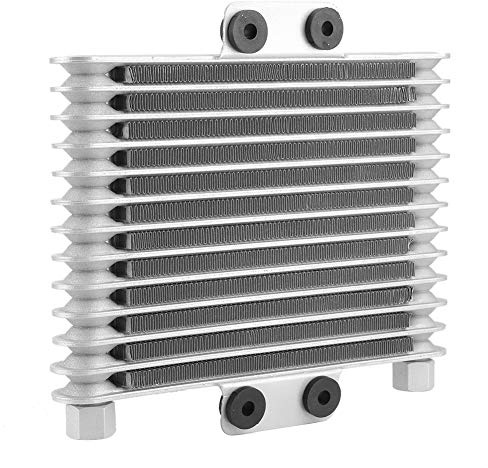 Tbest Universal Motorcycle Engine Oil Cooler High Performance 13 Row Aluminum Alloy Cooling Radiator For Dirt Bikes Pit Motorcycles Silver