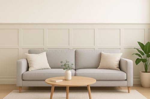 WOODICA 6mm Wall Panelling Kit Shaker Style 3D Wall Panel Kit | MDF Wall Panels - Paintable Accent Panel Kit for a Stylish Upgrade to Any Home Decor 120cmx10cm (Glue not Included) (20 PCS)