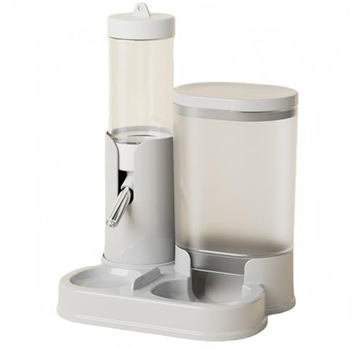 Beverino e Dispenser per Criceti,Bevitore Automatico per Animali con Base Contenitore Cibo - Bevitore Antigoccia con Ciotola Cibo - Per Riccio Gerbilli Criceti Nano