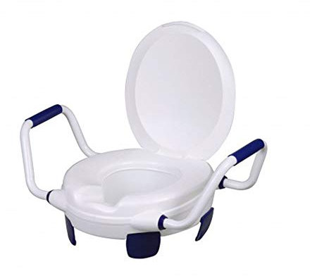 Queraltó - Elevador de Inodoro con Reposabrazos y Tapa, 11 cm