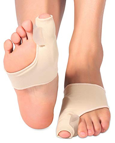 MAGT Zehenschutz, Silikon Hallux valgus Korrektor Zehenkappen Zehenspreizer Bunion Splint Support Protectors Sleeve Und Zehenspreitzer für Hallux Valgus Schmerzlinderung 1 Paar (Farbe : A)