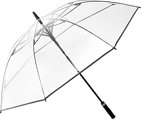G4Free 62 Pouces/157CM Parapluie Transparent Grand Parapluie de Golf Transparent Coupe-vent Ouvert Automatique Imperméable et Coupe-vent pour Hommes et Femmes