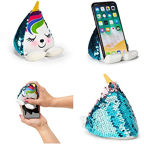 Plusheez Handyhalter 2-in-1-Telefonständer mit Mikrofasertuch Bildschirmreiniger Universeller Telefonständer für Kinder, Kinder und Erwachsene Kompatibel mit eReader/Kindle/Smartphone/kleinem Tablet