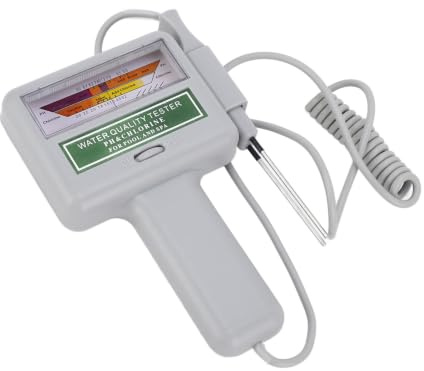 EBTOOLS Wasserqualitätsmonitor, Digitaler Wassertester für Chlor und pH-Sonde, Tester für pH-Wert, Wasserqualität, Spa und Pool tragbar