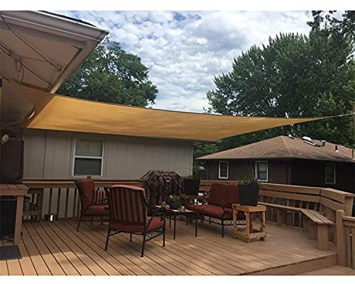 Tenda a Vela ombreggiante, Tenda da Sole, Protezione Raggi UV, Vela Parasole, Adatto per Esterni, Terrazza, Giardino (400x500 cm Rettangolare)