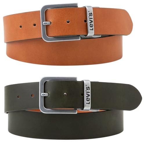 Levi's Herren Core Reversible Belt, Tan, 80