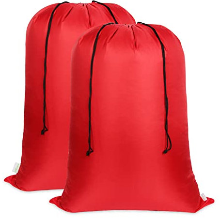 Asonen Lot de 2 grands sacs à linge avec cordon de serrage bidirectionnel 92 X 120CM, résistants aux déchirures, portables, grande capacité pour étudiants, appartements, voyages, vacances, collège