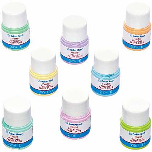 Baker Ross Barattoli di Pittura Deco Colori Pastello - Confezione da 8, Vernice per Bambini (FC346)
