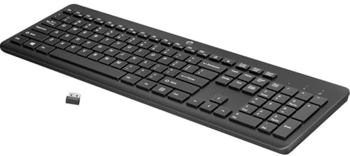 HP 230 Wireless Keyboard - Wireless Connection - Low-Profile, Quiet Design - Windows & Mac OS - Laptop, PC Compatible - Shortcut Keys & Number Pad - Long Battery Life (‎3L1E7AA#ABA),Black