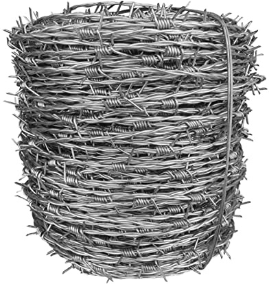 WYYZH Distancia de Puñalada de 10cm Alambre Espino Galvanizado Alambre de Espino Resistencia Altas Temperaturas Resistente Corrosión para Guardarraíl (Color : 1.8mm Steelwire, Size : 10M)