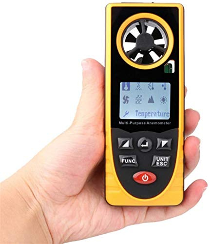 ZXM Digital Anemometer Wind Speed Measurement Temperature Measurement Easy High Precision Small Portable Portable Convenient LCD Backlight