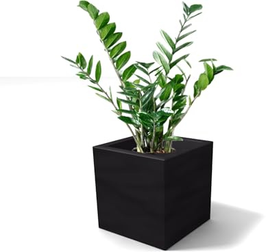 Kloris Pot Cube planteur carré ELLENIQUE 45 polyéthylène Noir Toute capacité 45 x 45 cm Hauteur et Profondeur 45 cm