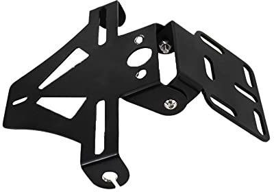 Baceyong Support de Plaque d'immatriculation de Moto, Support de Montage de Moto Multifonctionnel Support de Plaque d'immatriculation Pliant réglable pour Queue de Moto Universelle