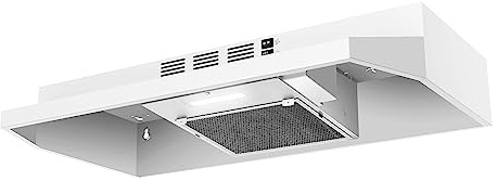 SNDOAS Hotte sous armoire de 76,2 cm, hotte de cuisine convertible sans conduit/conduit, hotte d'aération en acier inoxydable avec lumière LED, hotte sous armoire avec ventilateur d'échappement à 2