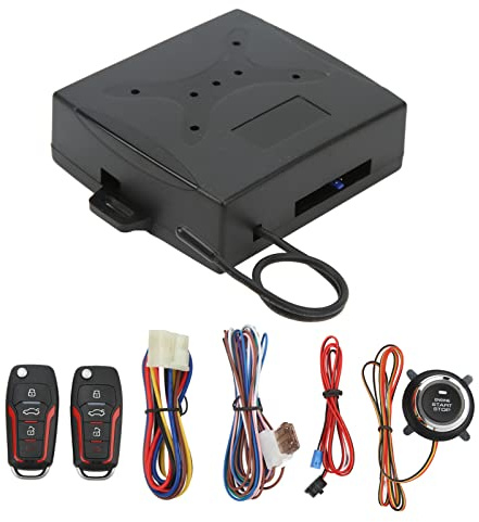 12V Universal Car Keyless Entry AntiTheft System with One Button Start/Stop, Remote Lock Trunk Release for Enhanced Vehicle Security