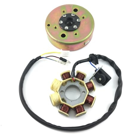 LICHTMASCHINE KOMPLETT STATOR & ROTOR 8-SPULEN LiMa z.B. BENZHOU YIYING REX QINGQI BAOTIAN FLEX TECH ROLLER GY6 50 139QMA 139QMB 4-TAKT