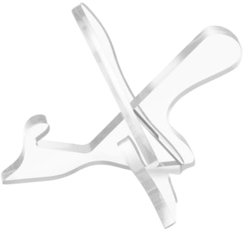 Ristyur Transparenter Kochbuchständer - Transparenter X-förmiger Display-Ständer - Mehrzweck-Display- für Küche, Arbeit, tragbarer Halterständer für Zuhause