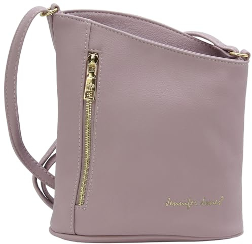 JENNIFER JONES - Piccola borsa elegante da donna - Borsa a tracolla - Borsa da sera - 20,5 x 23 cm, Stile C - Lilla