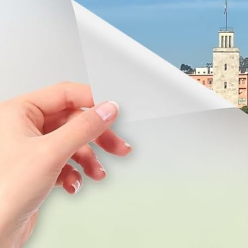 Pellicola per Vetri Finestre (90x120cm) MOLTE MISURE GRANDI Satinata Opaca Autoadesiva NO Colla Anti UV Pellicola smerigliata per vetri finestre privacy Facile Applicazione Box Doccia Statica