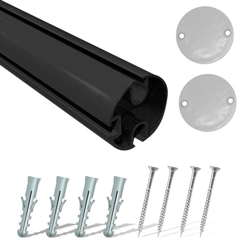 TENDEEVOLUTION Terminale Tenda da Sole per Esterno, Profilo Alluminio con Diametro 42 mm. Misura e Colore Personalizzabile. Ricambi per Tende da Sole (4 Metri, Grigio Antracite)